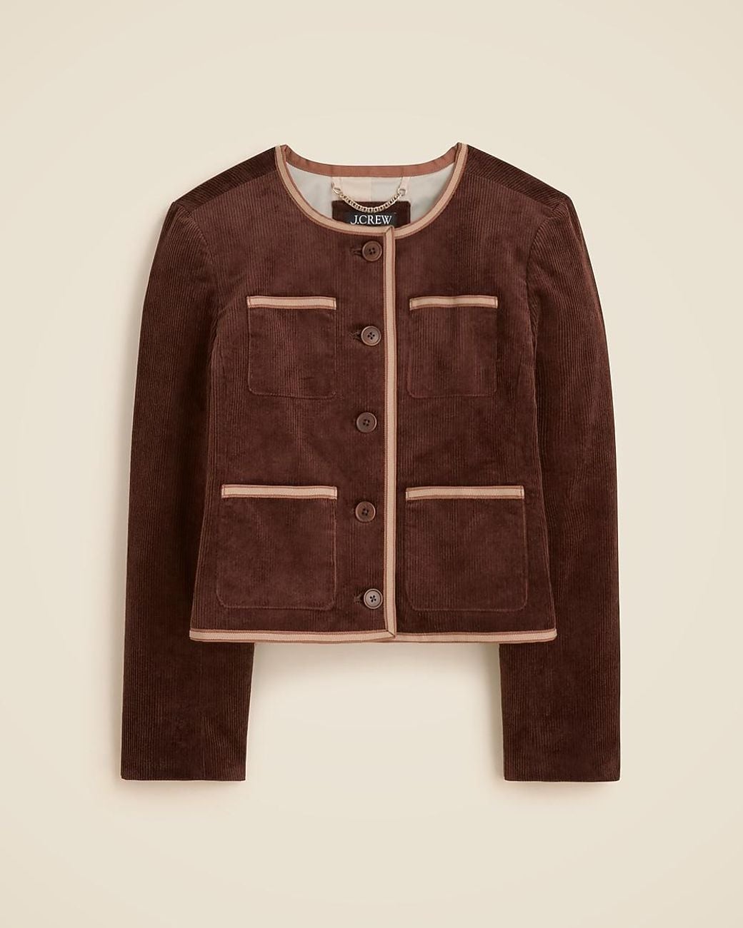 J.Crew Brown Patch-Pocket Lady Jacket