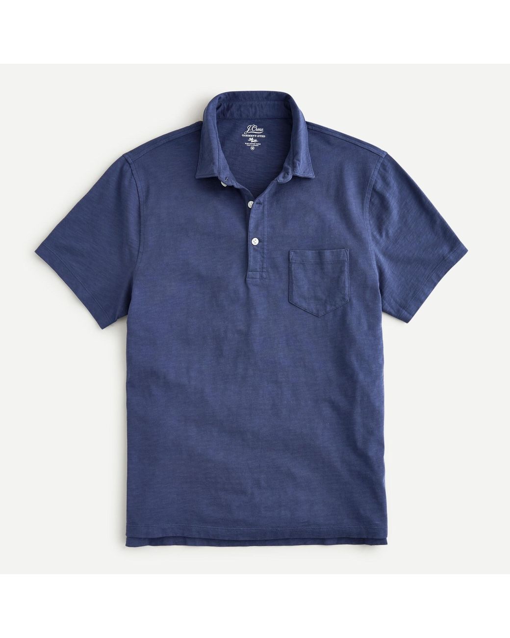 J.Crew Garmentdyed Slub Cotton Polo Shirt in Blue for Men Lyst