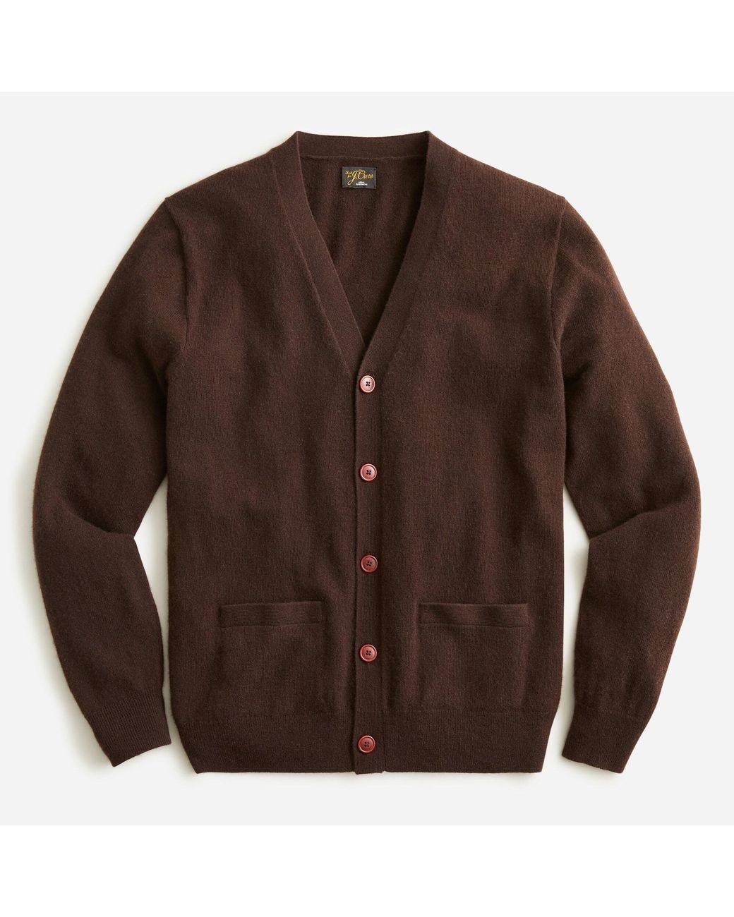 J.Crew Cashmere Vneck Cardigan Sweater in Brown for Men Lyst