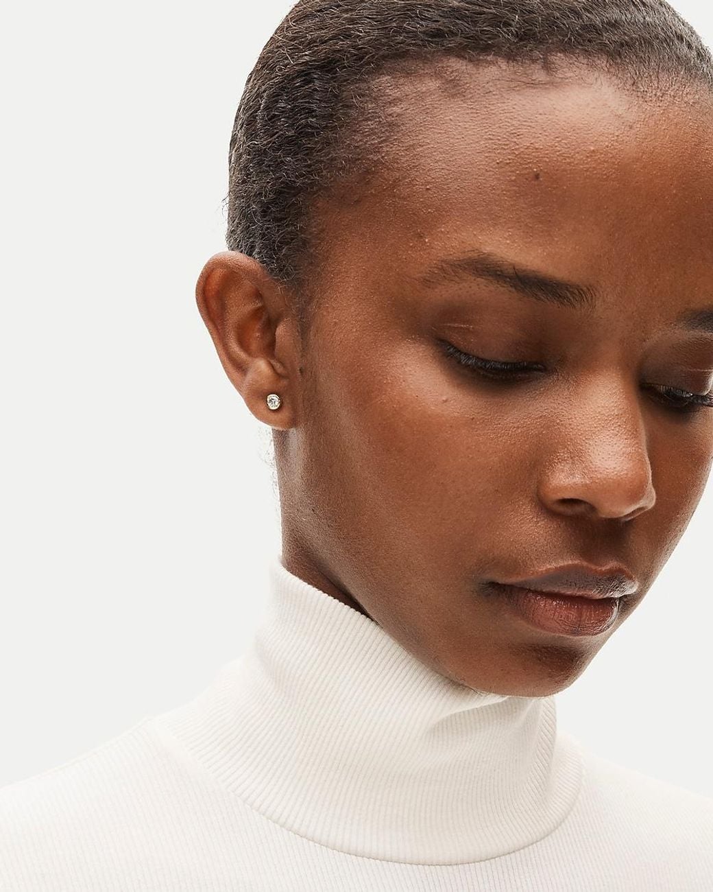 J.Crew Brown Tiny Bezel Stud Earrings