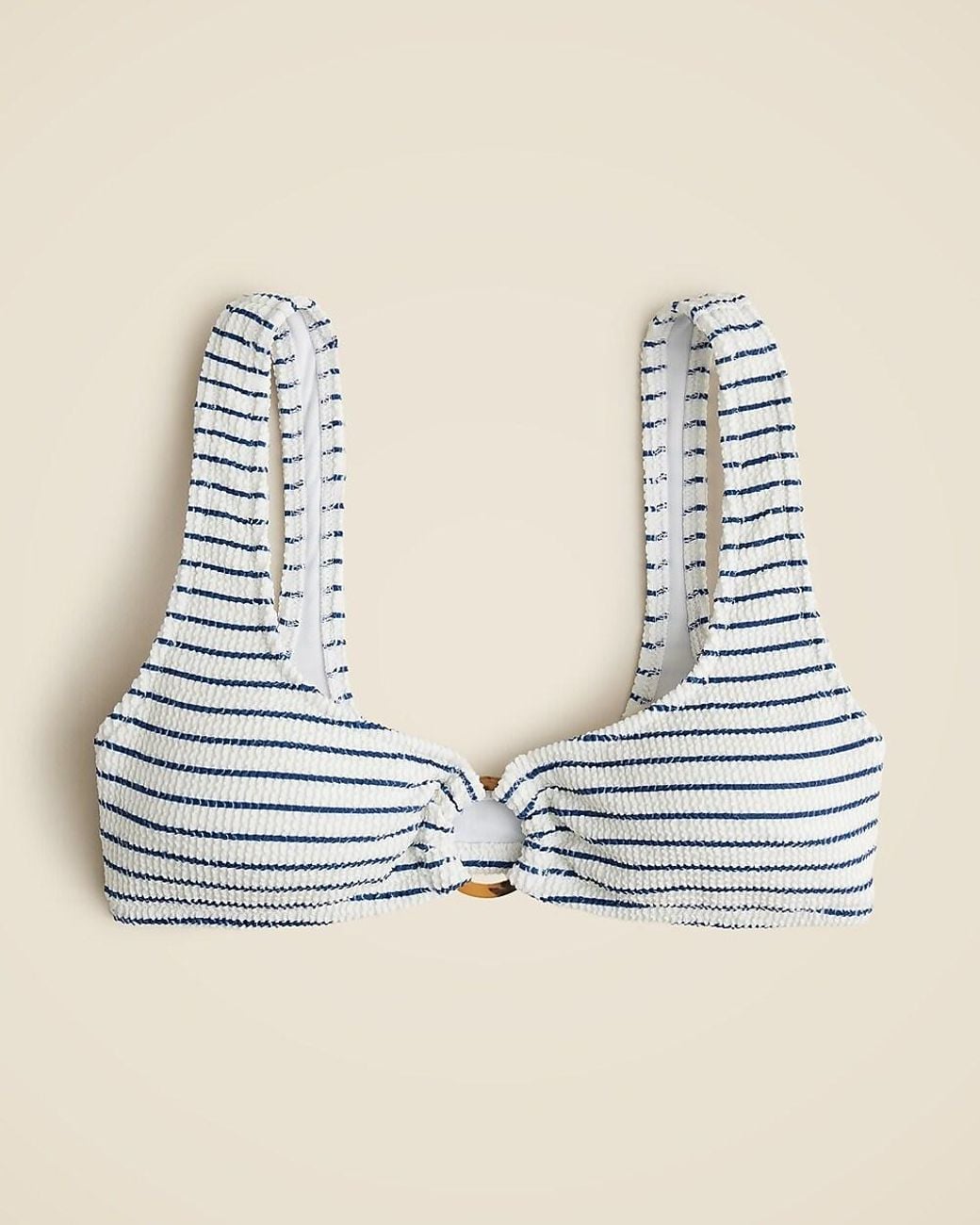 J.Crew Blue Claudia O-Ring Scrunchie Bikini Top