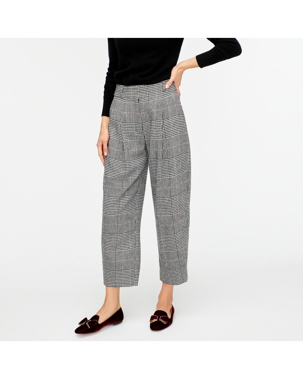 High rise deals glen plaid pants
