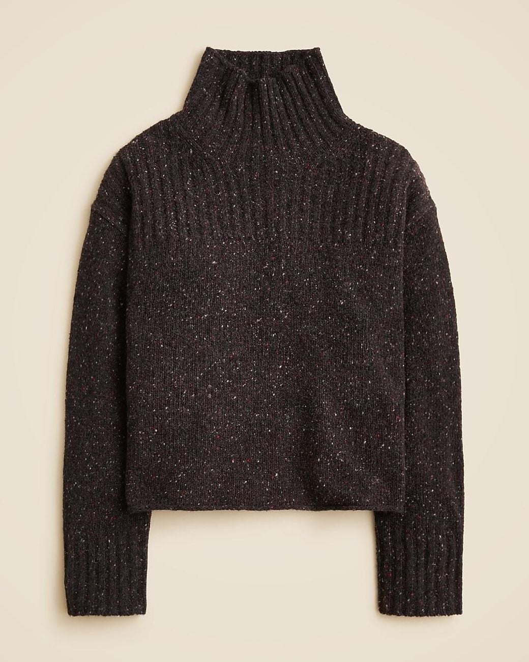 J.Crew Brown Ribbed Turtleneck Sweater