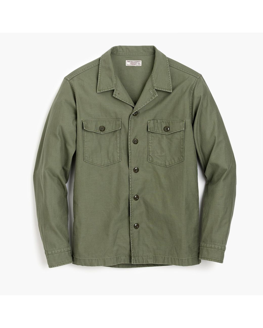 J.Crew Wallace & Barnes Military Shirt-jacket in Green for Men | Lyst