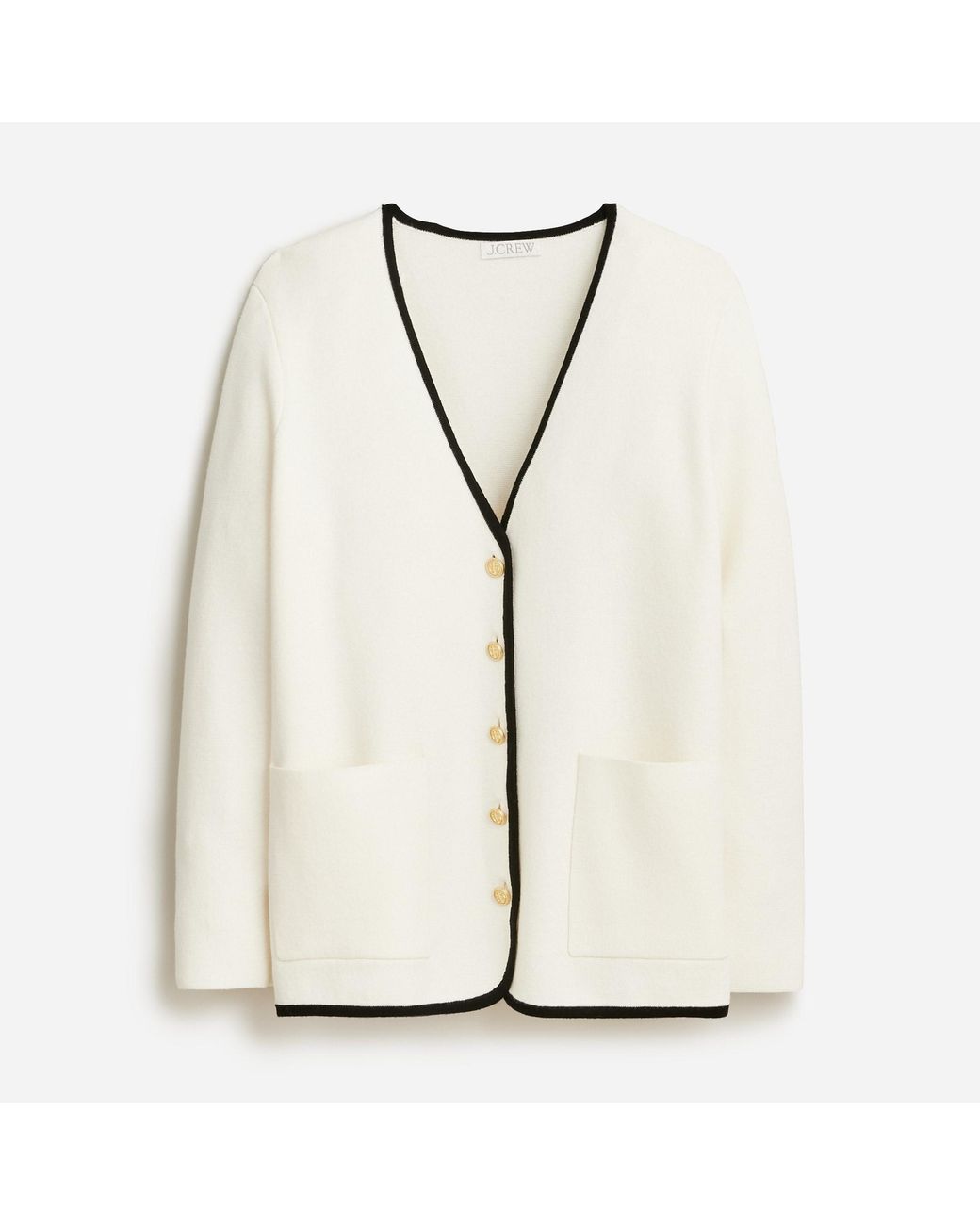 J.Crew Giselle V-neck Sweater-blazer in White | Lyst