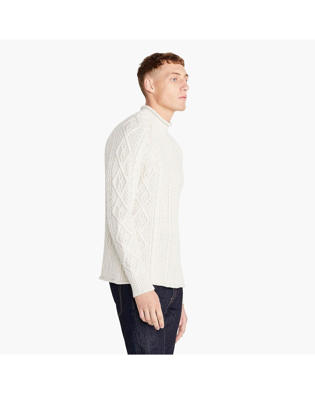 J.Crew 1988 Rollneck Sweater In Cable 
