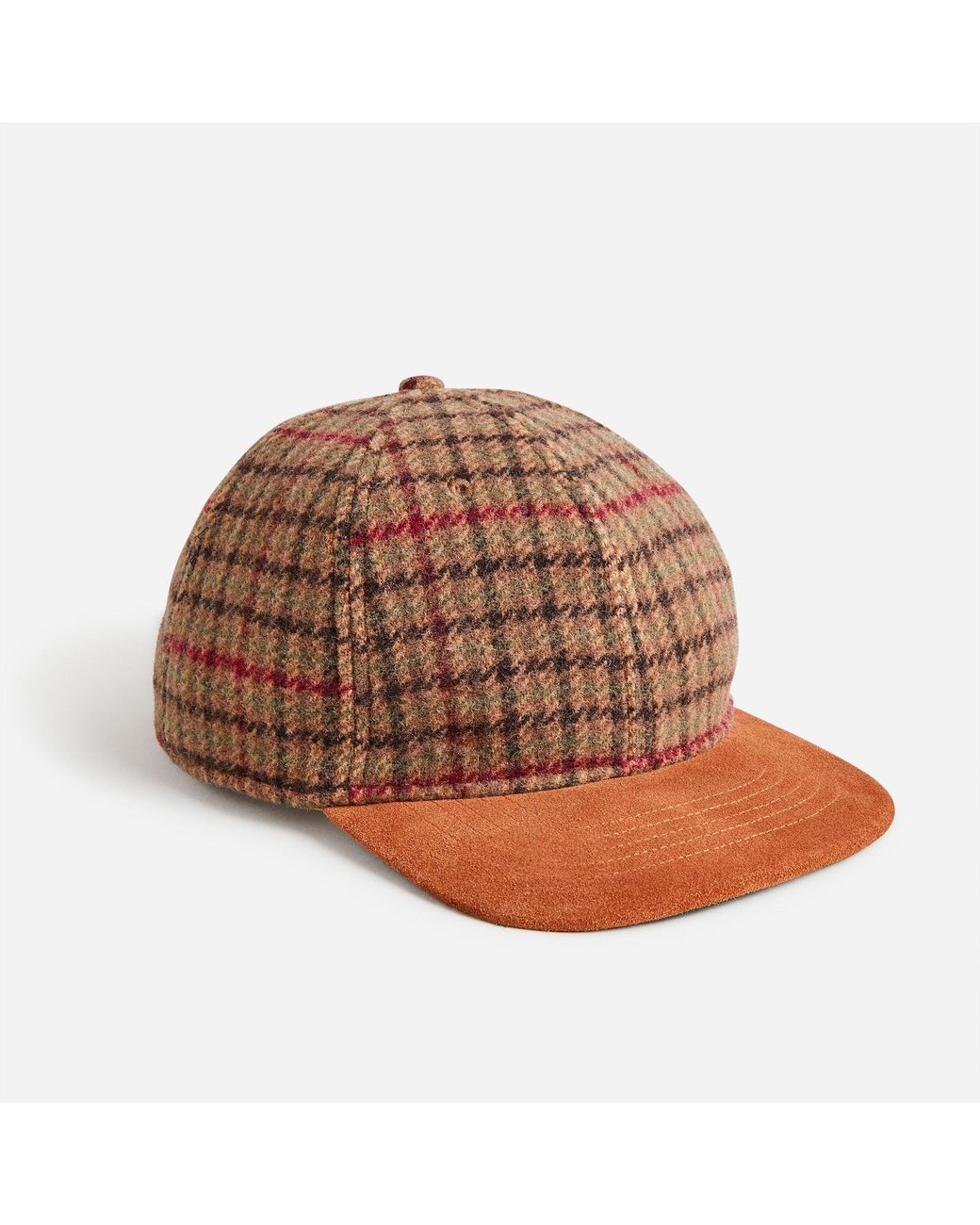 J.Crew Wool-blend Baseball Cap With Suede Brim in Brown for Men | Lyst