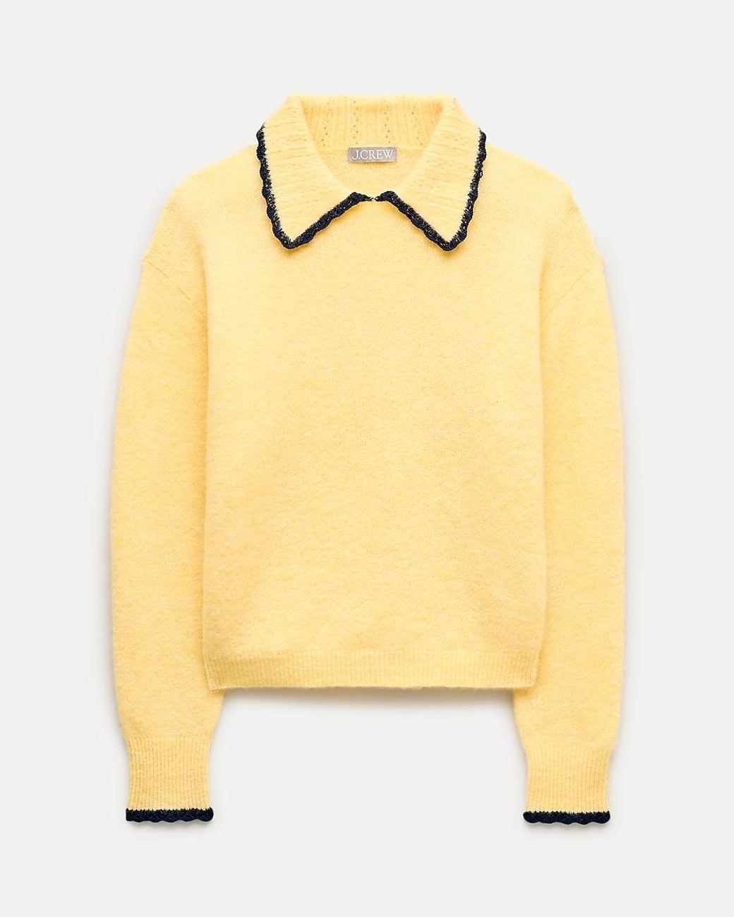 J.Crew Natural Tipped-Collar Sweater
