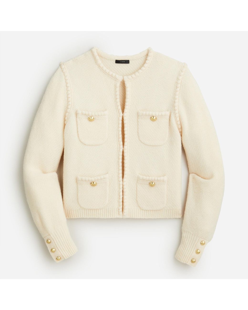 J.Crew Odette Sweater Lady Jacket in Natural | Lyst