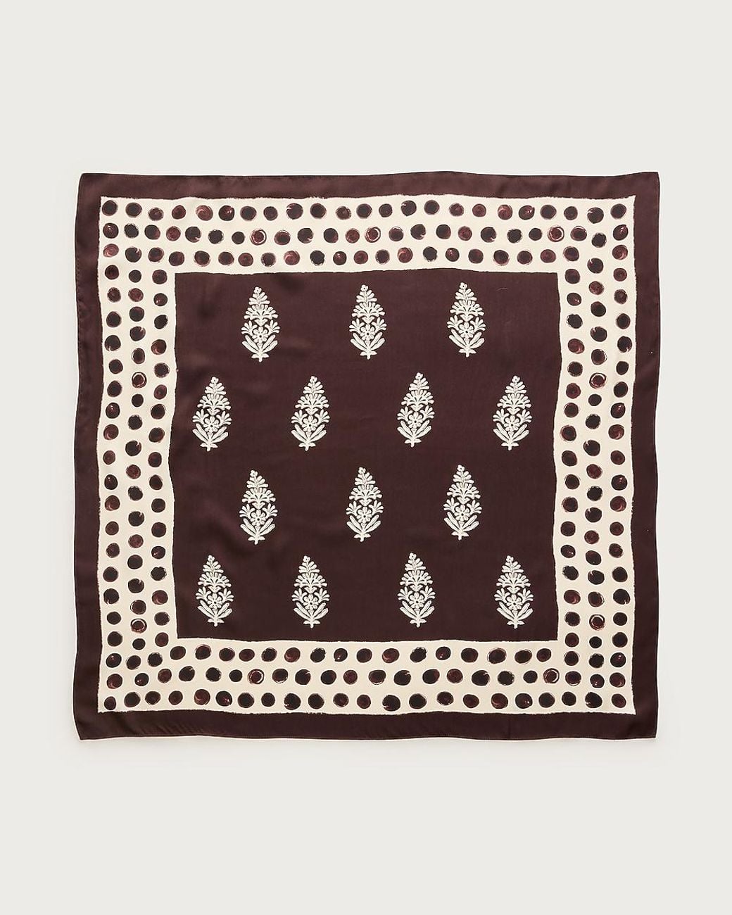 J.Crew Black Printed Silk Scarf