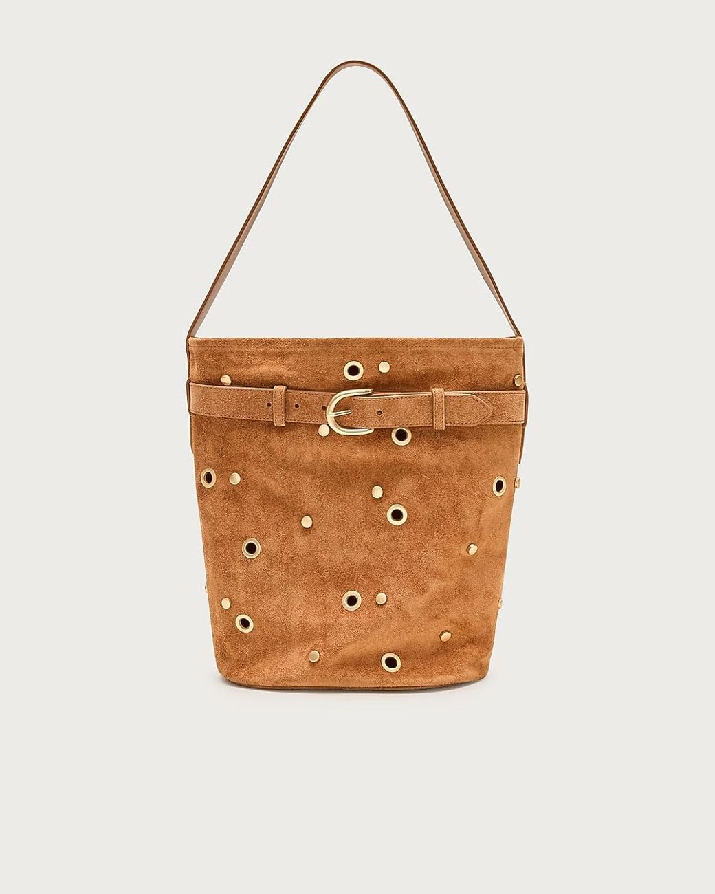 J.Crew Brown Berkeley Belted Bucket Bag