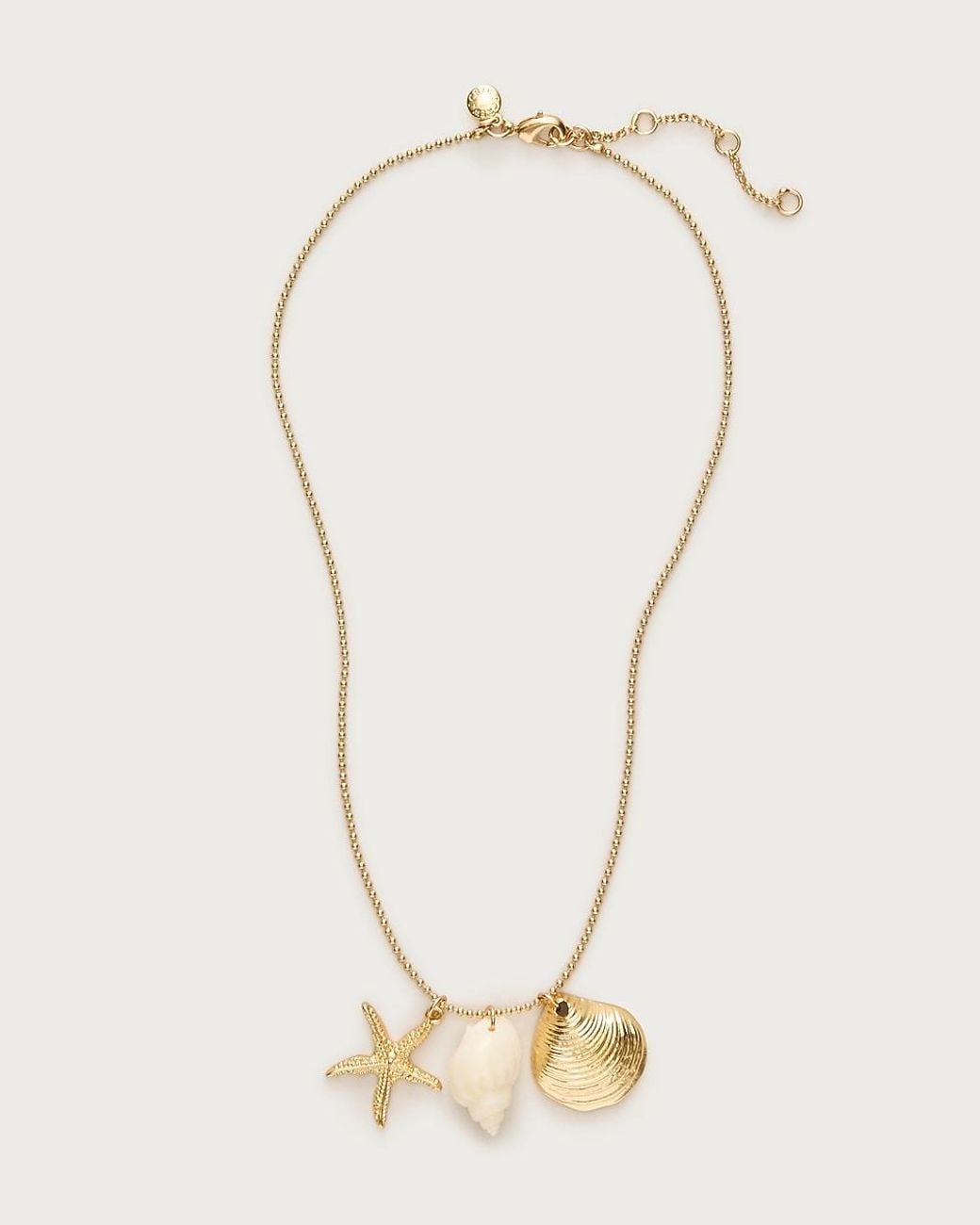 J.Crew Natural Shell Charm Necklace