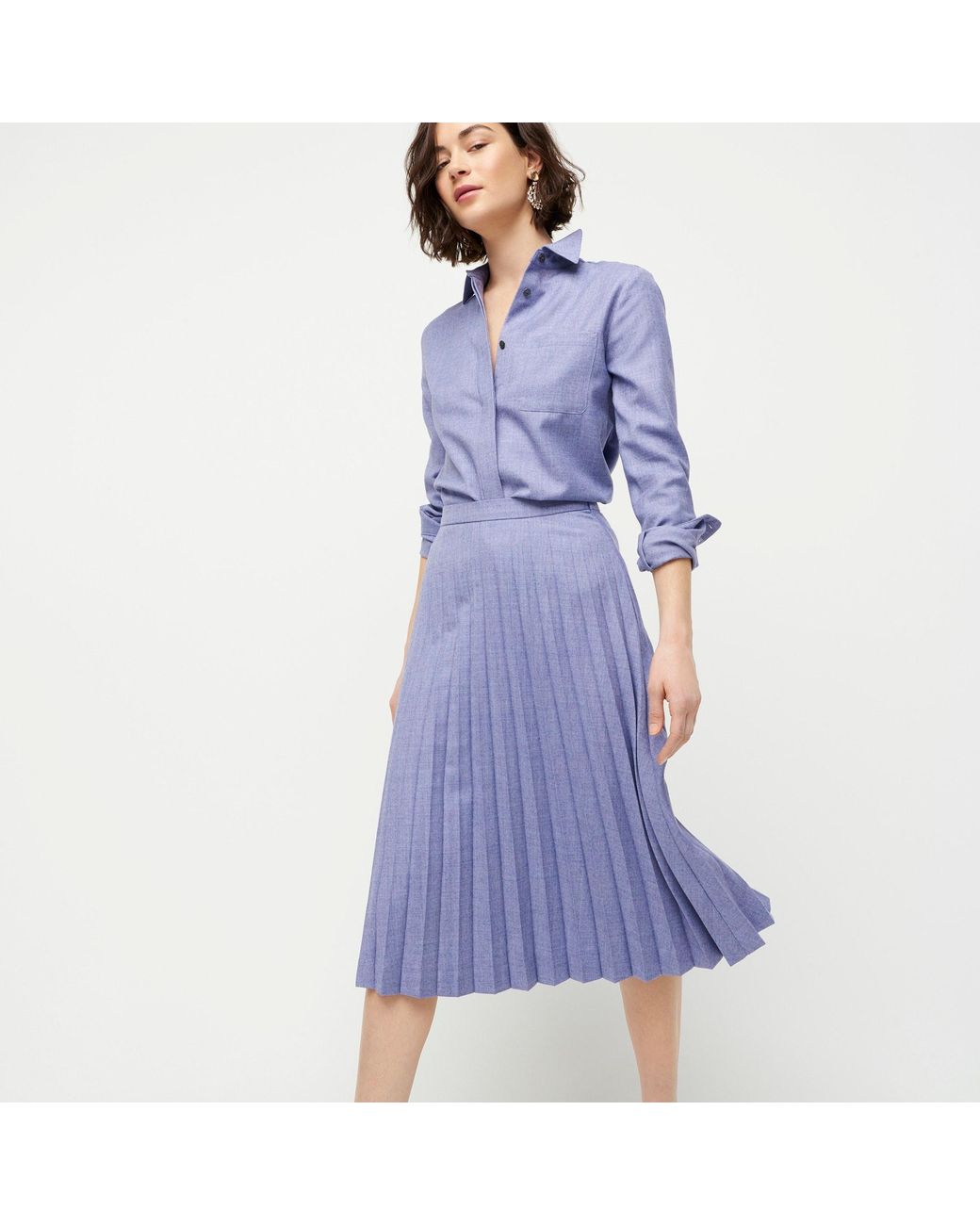 Buy Women Charcoal Grey Solid Accordian Pleated A-Line Skirt online |  Looksgud.in