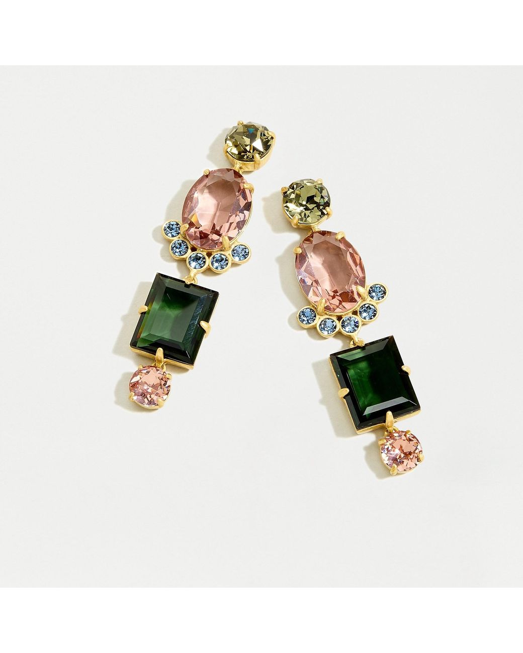 JCREW MIXED MATERIAL CLUSTER MULTI EARRINGS--NEW WITH TAG--SRP $78 