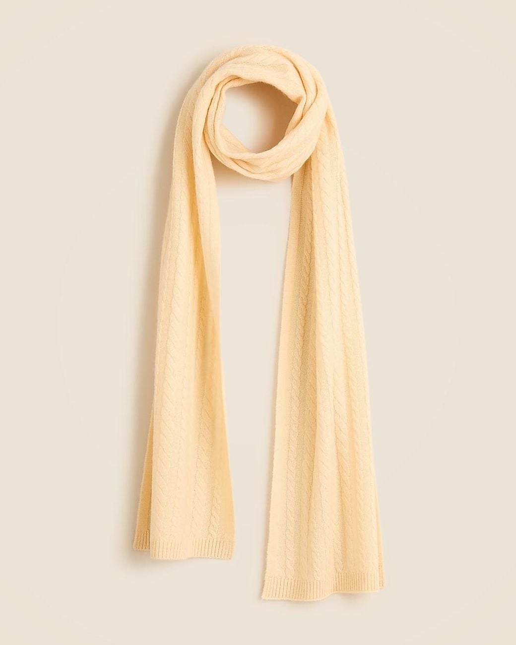 J.Crew Blue Cashmere Cable-Knit Scarf