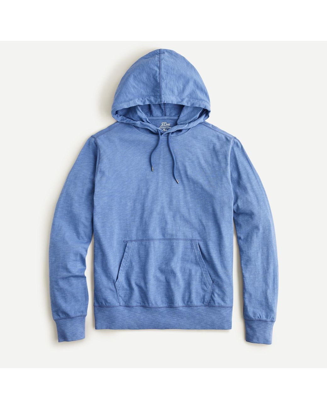 J.Crew Garment-dyed Slub Cotton Hoodie in Blue for Men - Lyst