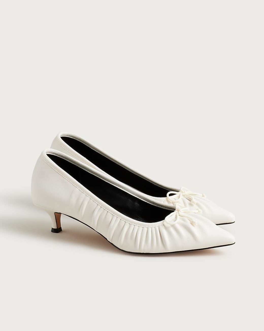 J.Crew Gray Robin Ruched Pumps