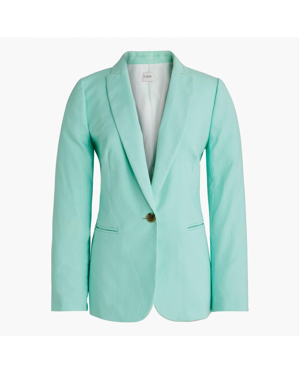 J.Crew Linencotton Blend Holland Blazer in Green Lyst