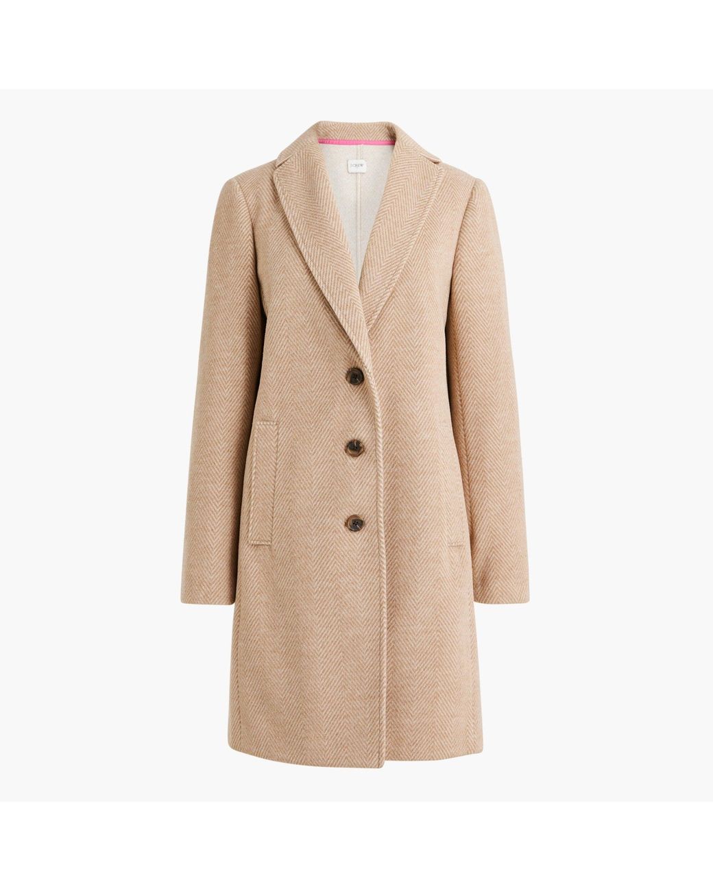 Italian melton shop herringbone topcoat