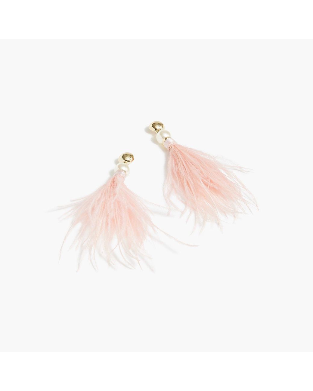 J.Crew Feather Earrings in Pink Lyst