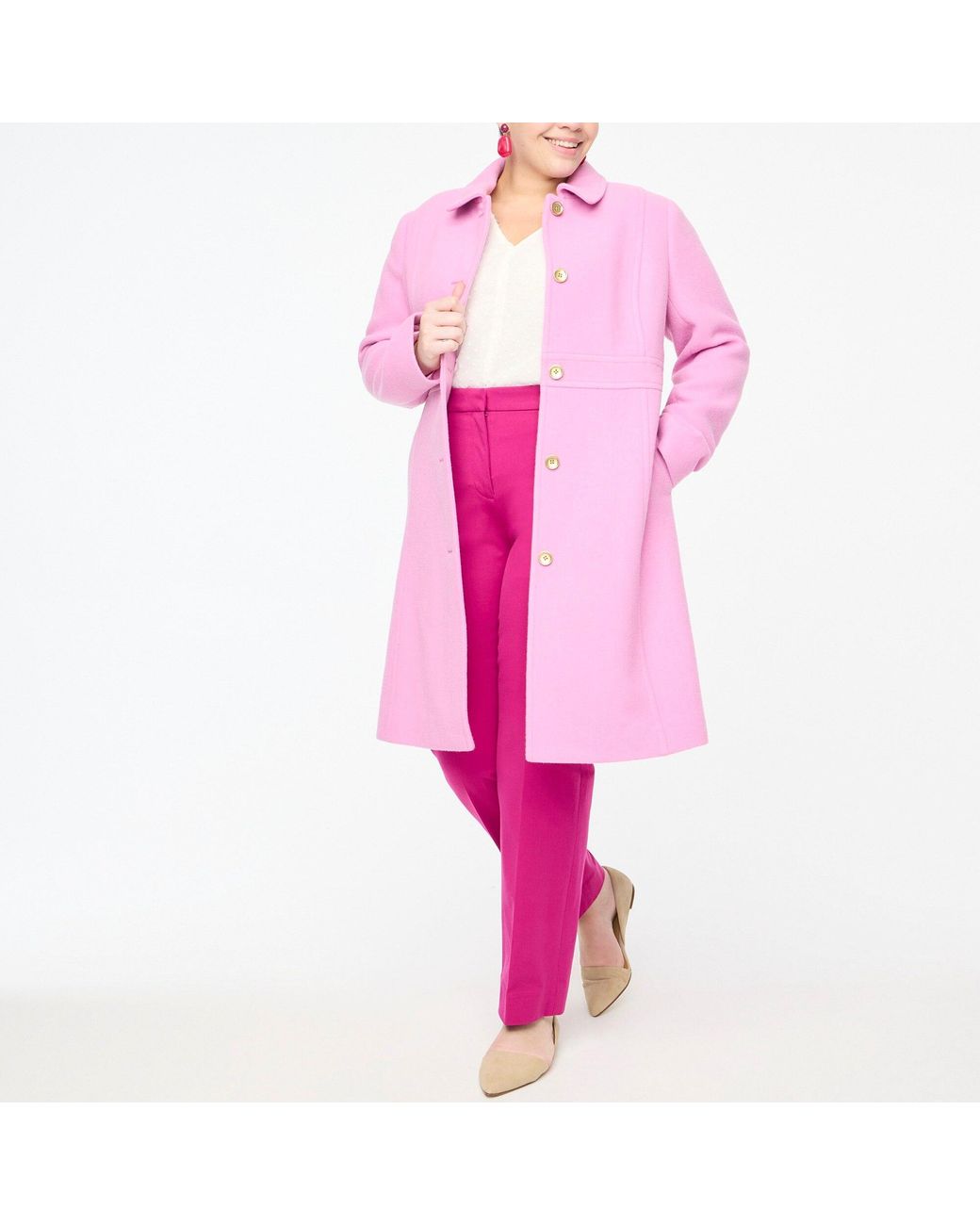 J crew hot sale fuchsia coat