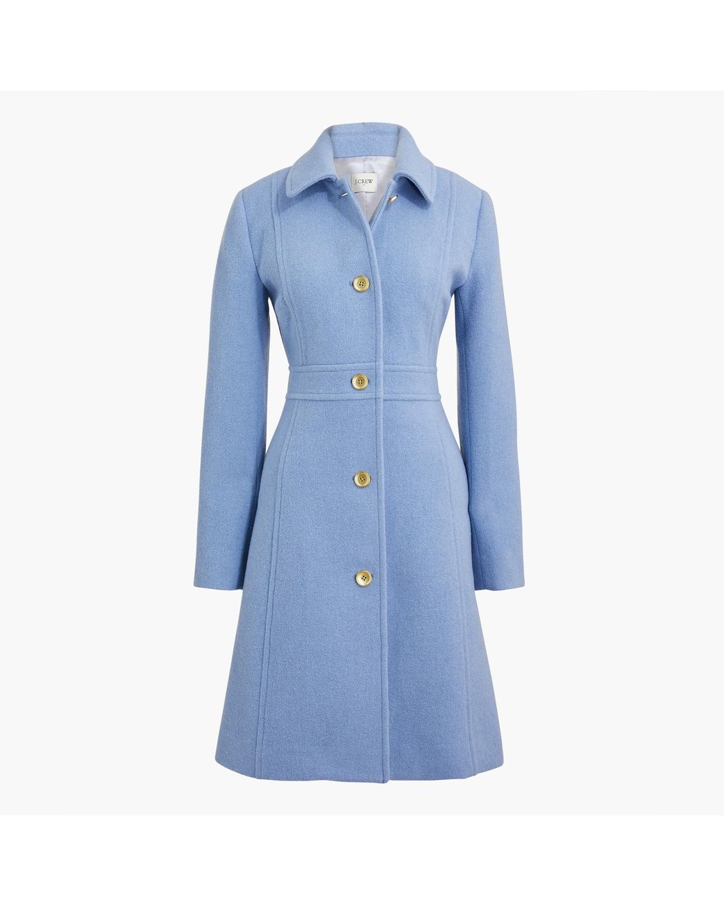 J.Crew Woolblend Lady Coat in Blue Lyst