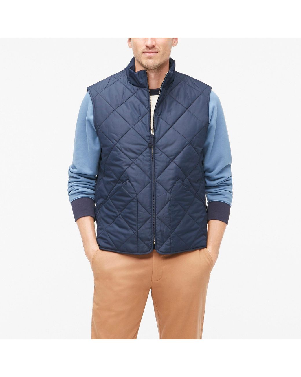 navy blue vest jacket