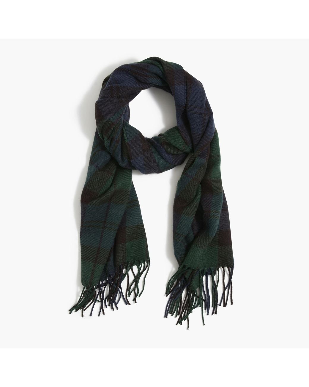 J.Crew Black Watch Plaid Scarf for Men Lyst