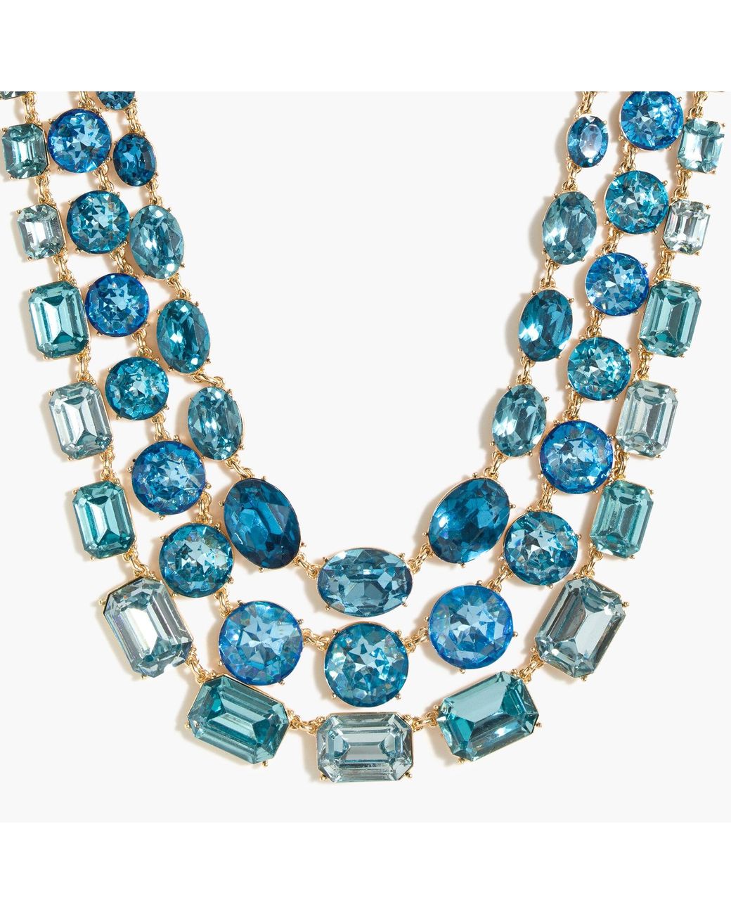 Blue statement best sale necklaces