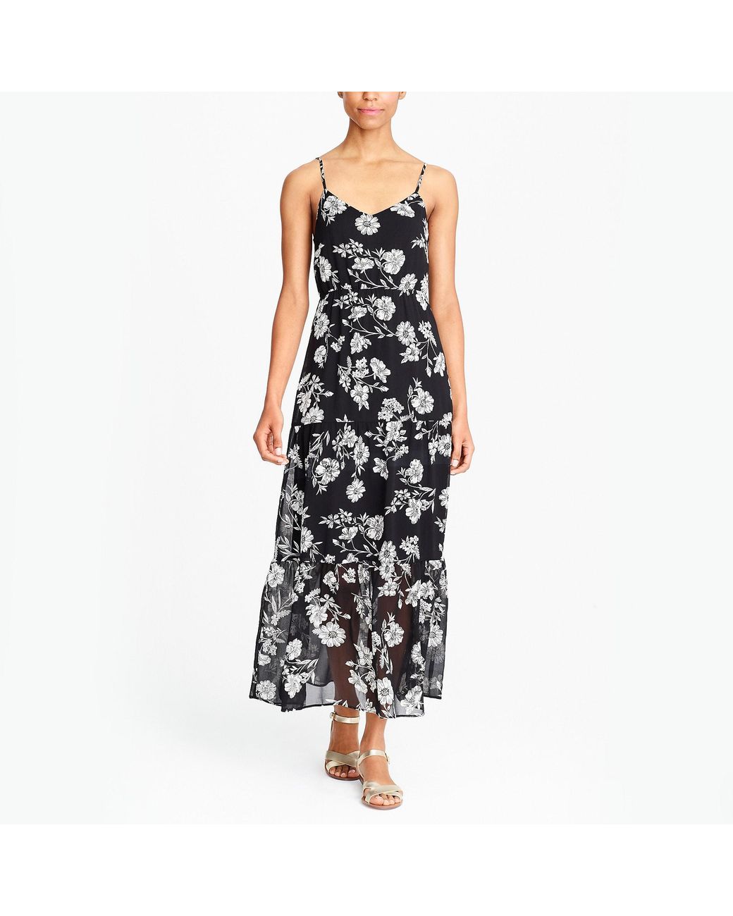 J.Crew J.crew Mercantile Tiered Maxi Dress in Black Lyst