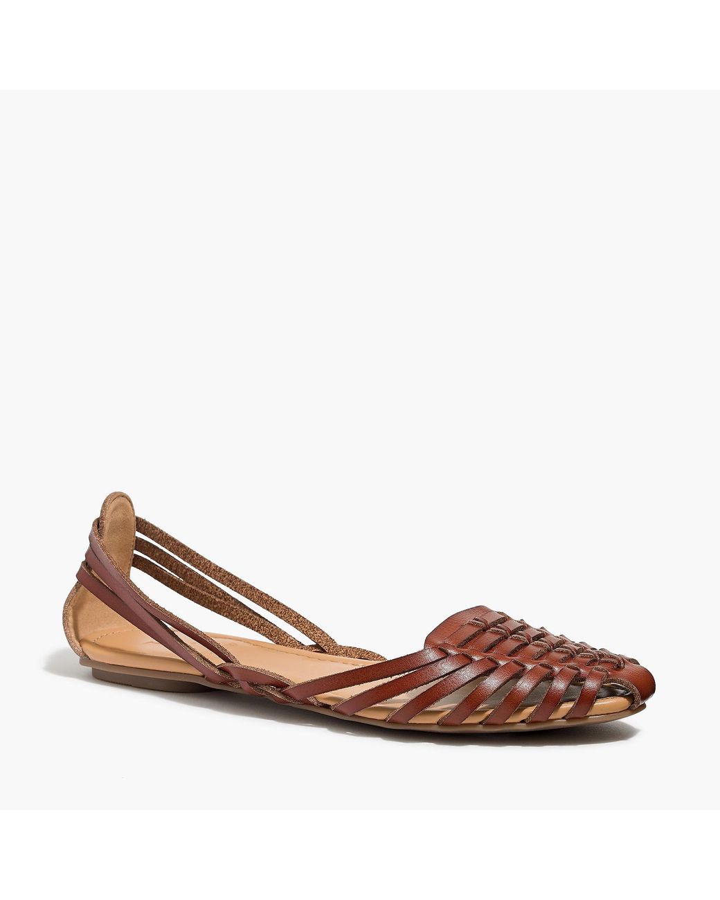 basket weave flat shoes