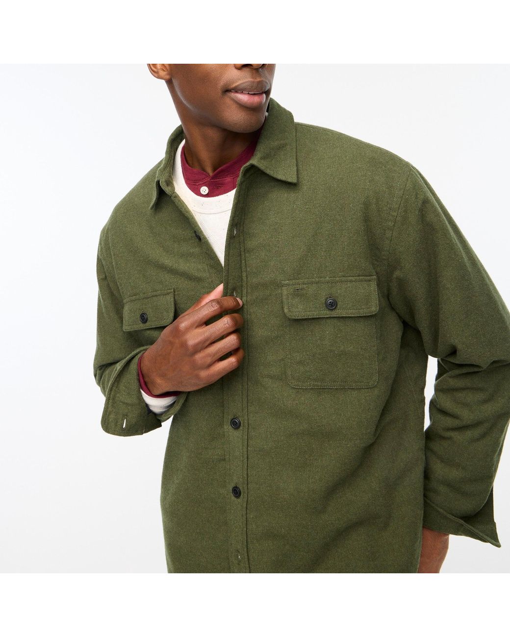 J crew clearance sherpa lined flannel