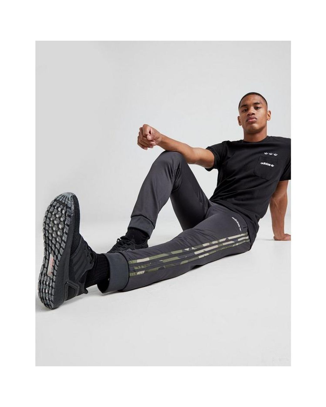 adidas Originals Synthetic Camo Poly Track Pants in Black/Green (Black) for Men - Lyst