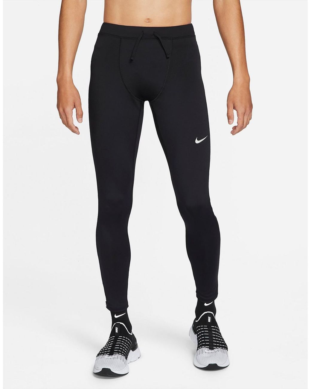Nike Synthetic Dri-fit Challenger Men's Running Tights in Black for Men ...