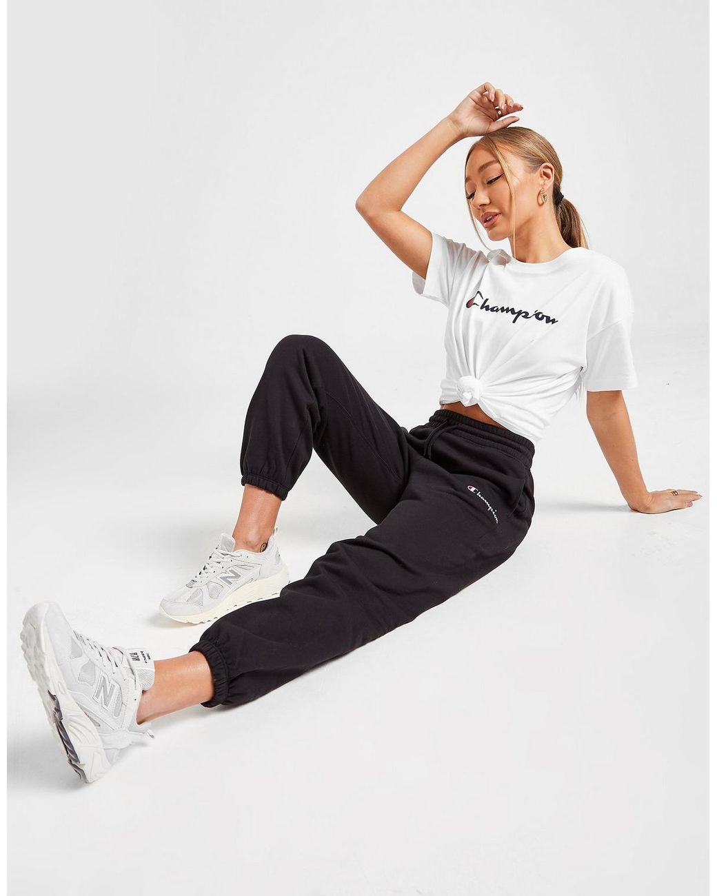 Champion embossed logo washed fleece joggers Clearance