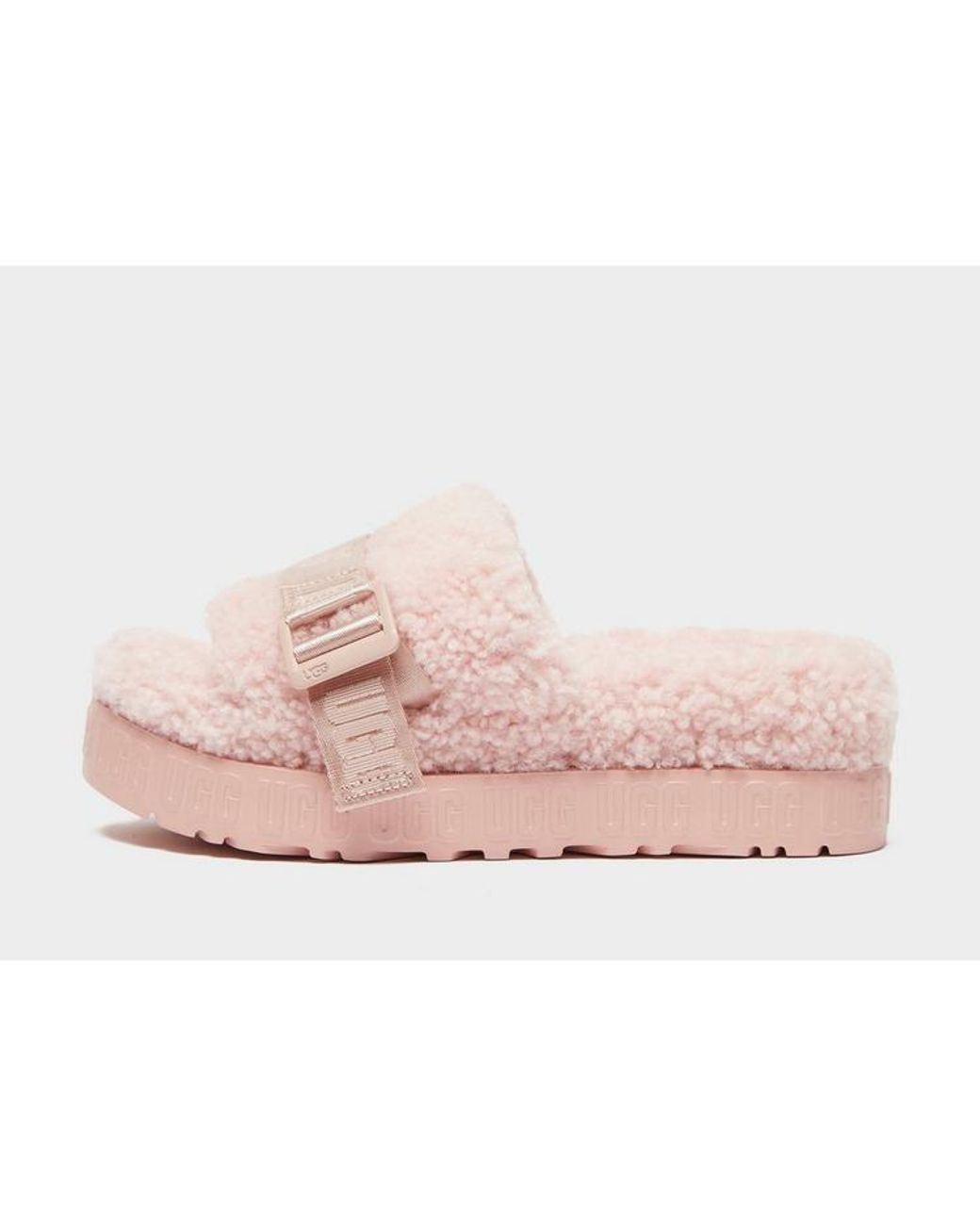 UGG Synthetic Fluffita Slides in Pink - Lyst