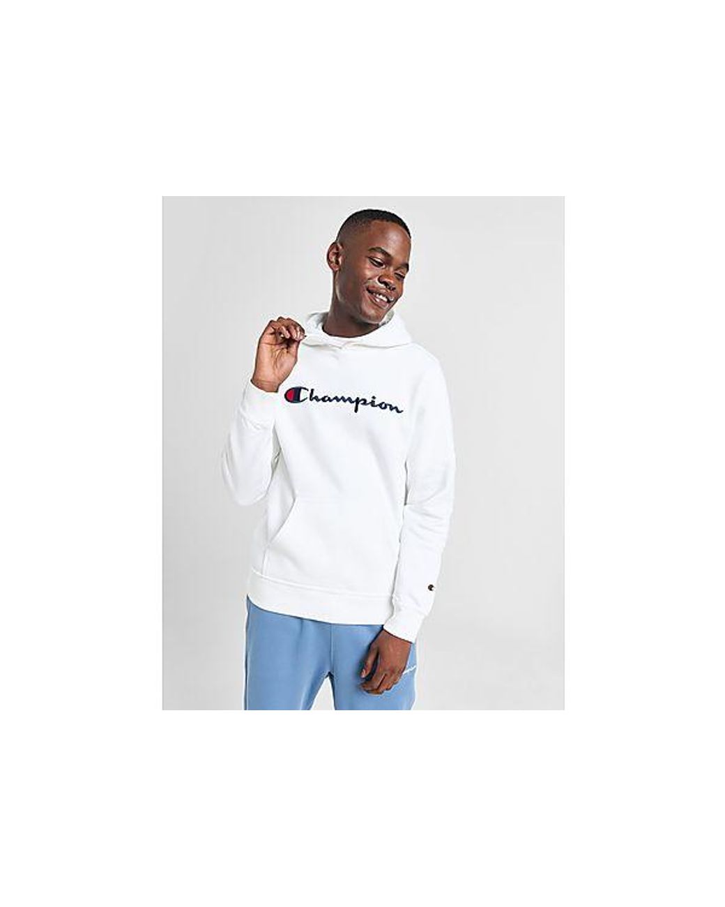 Champion large logo hoodie sale