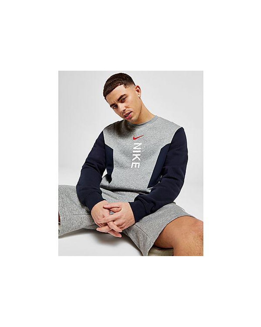 Nike Hybrid Crew Sweatshirt in Black for Men | Lyst UK