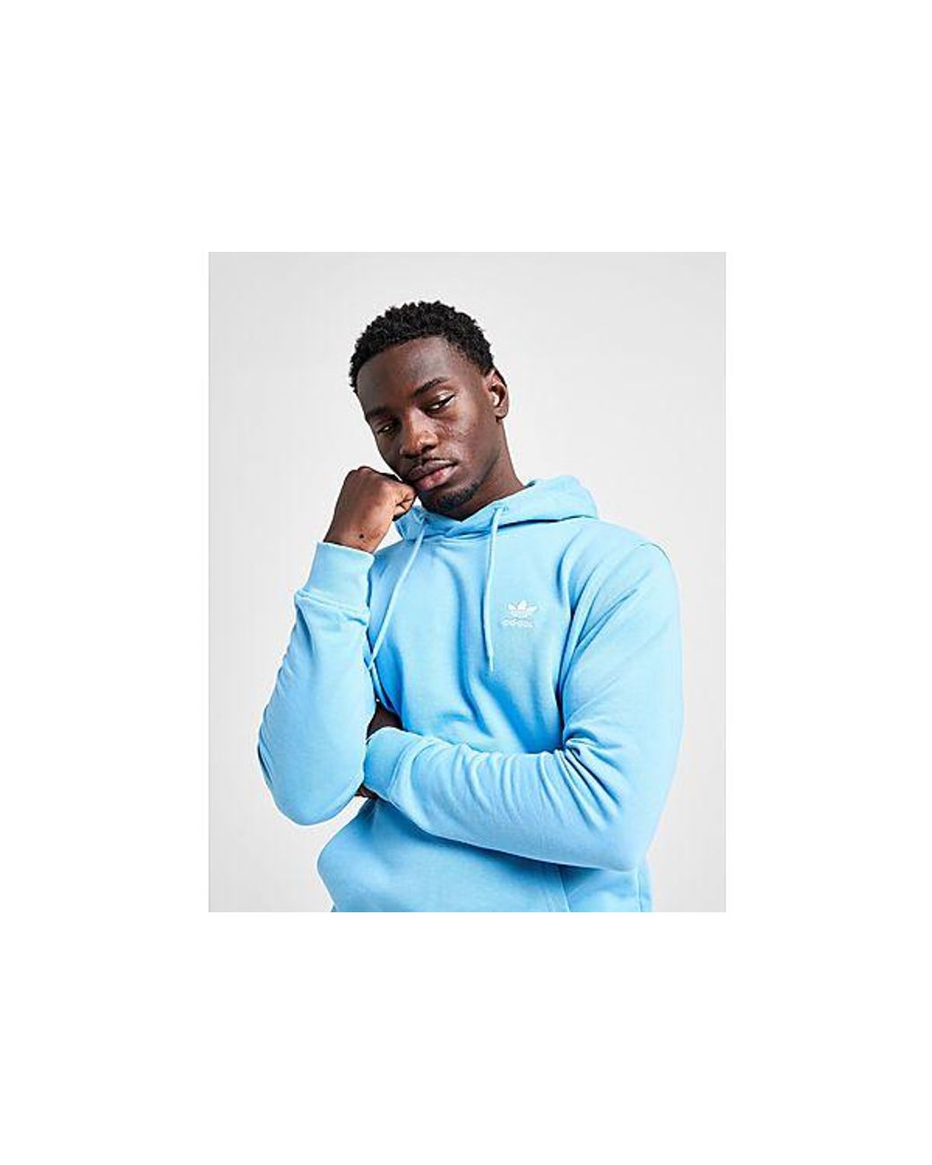 Blue trefoil hoodie best sale
