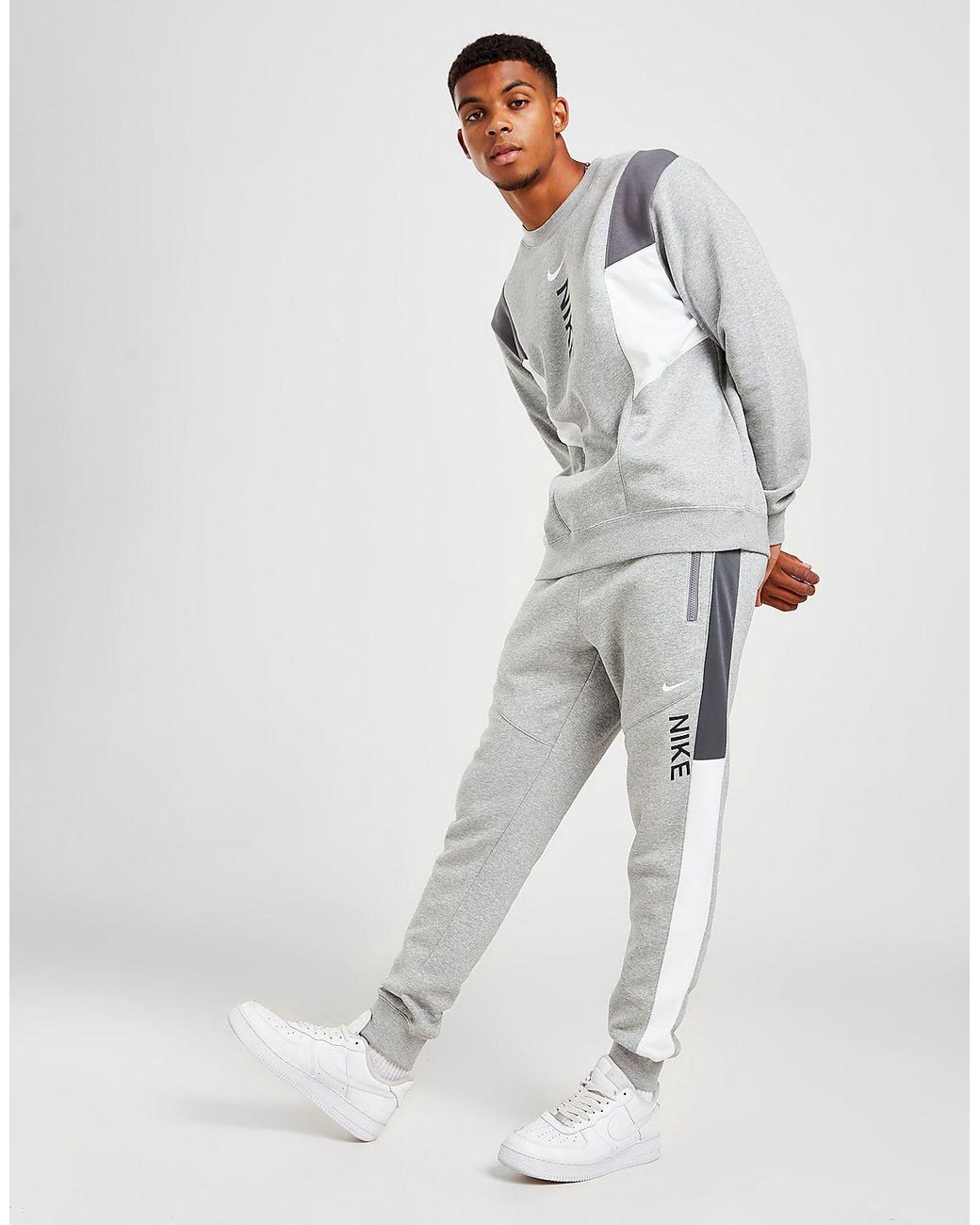 Nike Hybrid Fleece Joggers in Grey for Men | Lyst UK