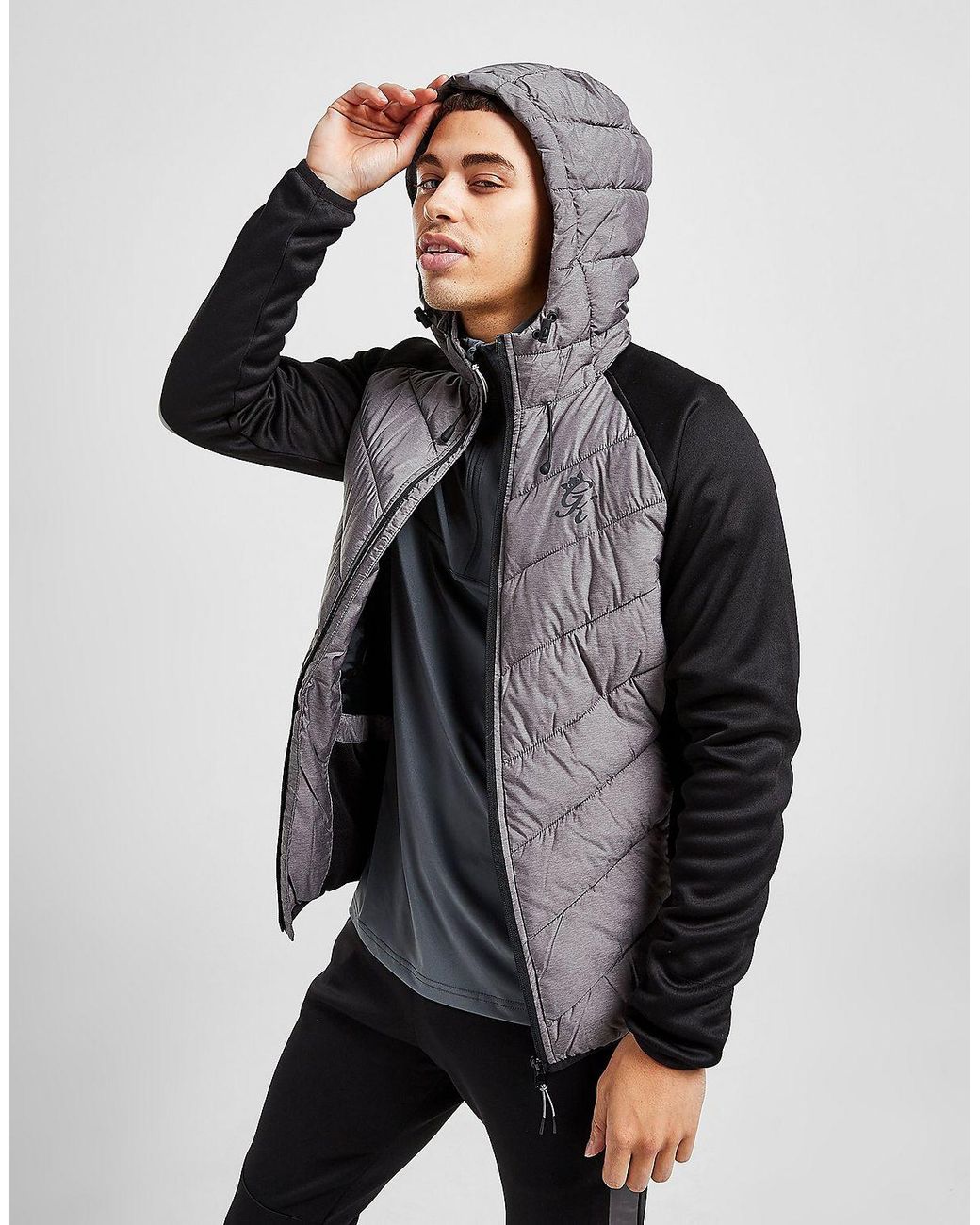 Gym King Hybrid Bubble Jacket in Grey for Men Lyst UK