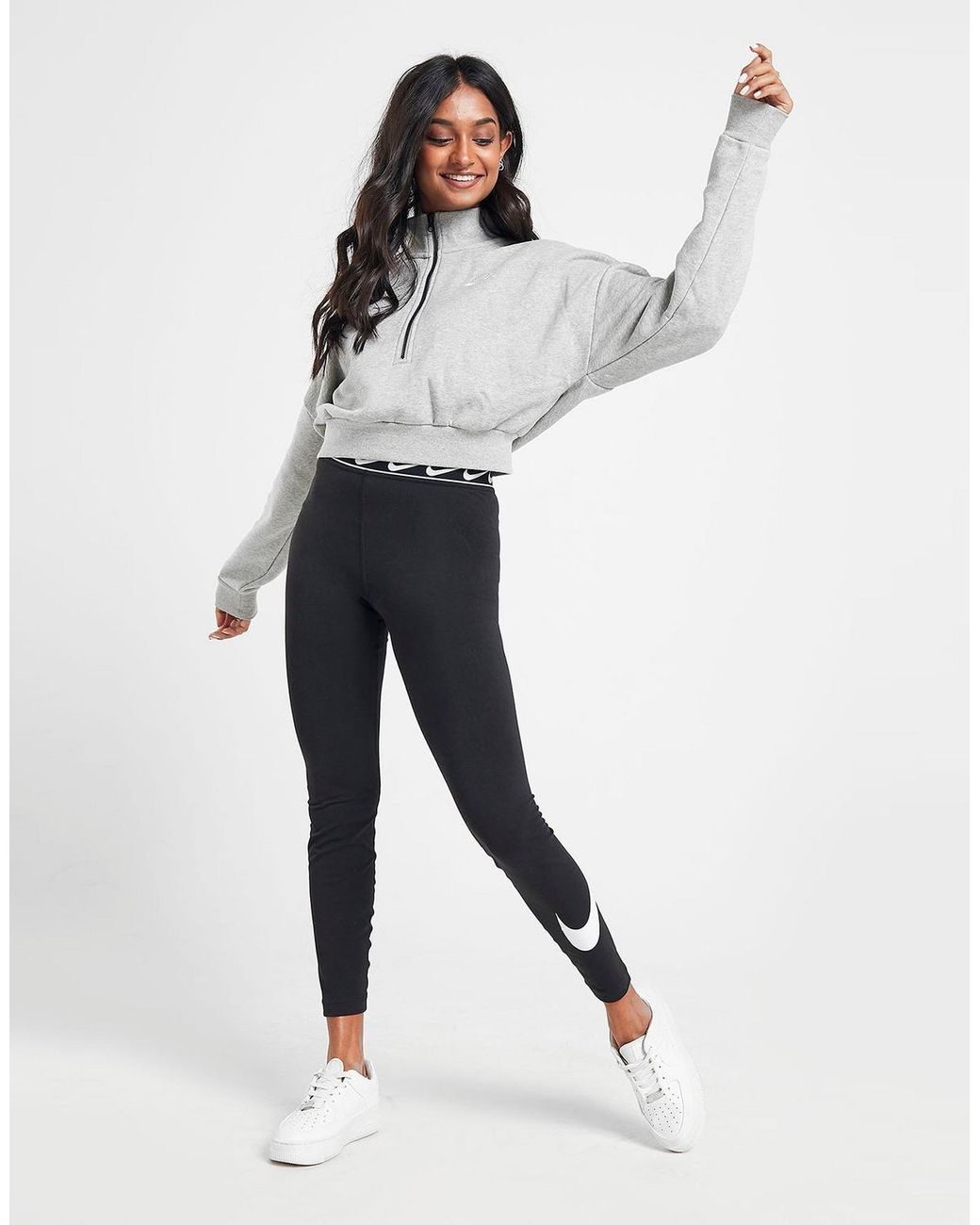 nike essential crop hoodie