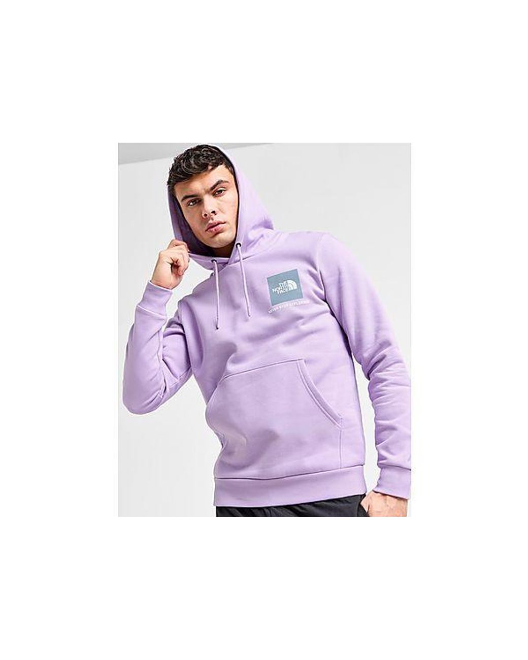 Purple north face hoodie mens hot sale