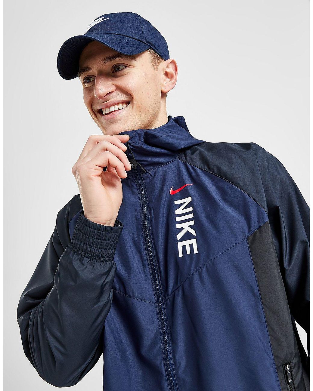 Nike Hybrid Windrunner Jacket in Blue for Men | Lyst UK