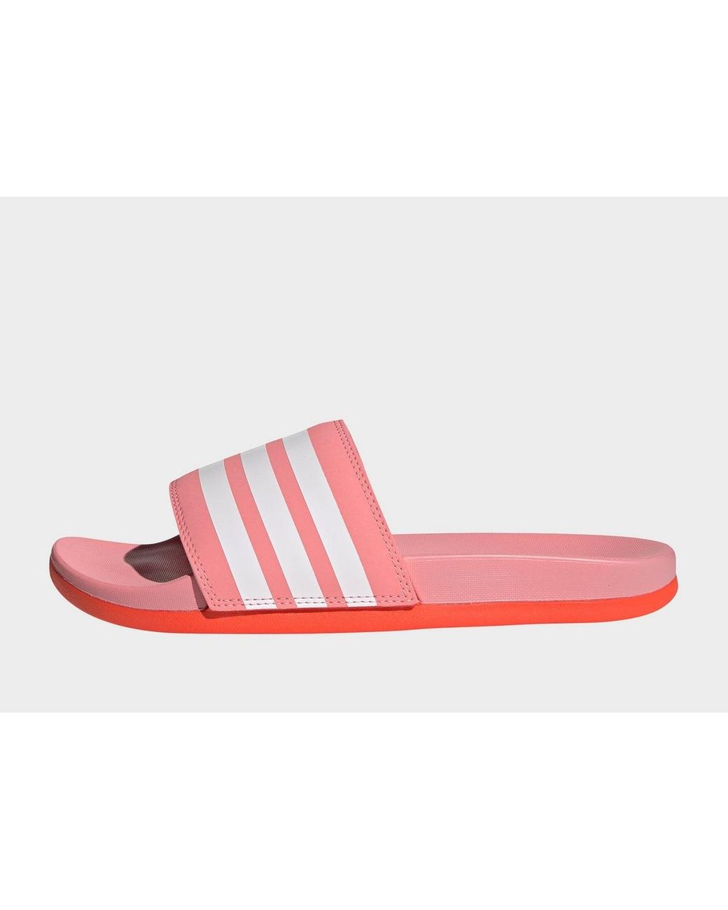 adidas Synthetic Adilette Comfort Slides in Pink - Lyst