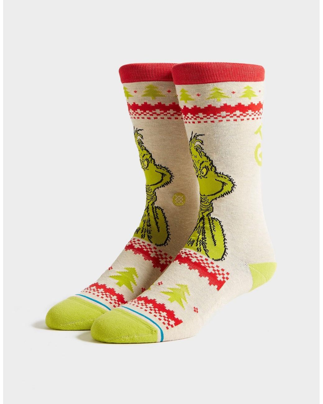 Stance Cotton Grinch Sweater Socks in Green/Red (Green) for Men Lyst