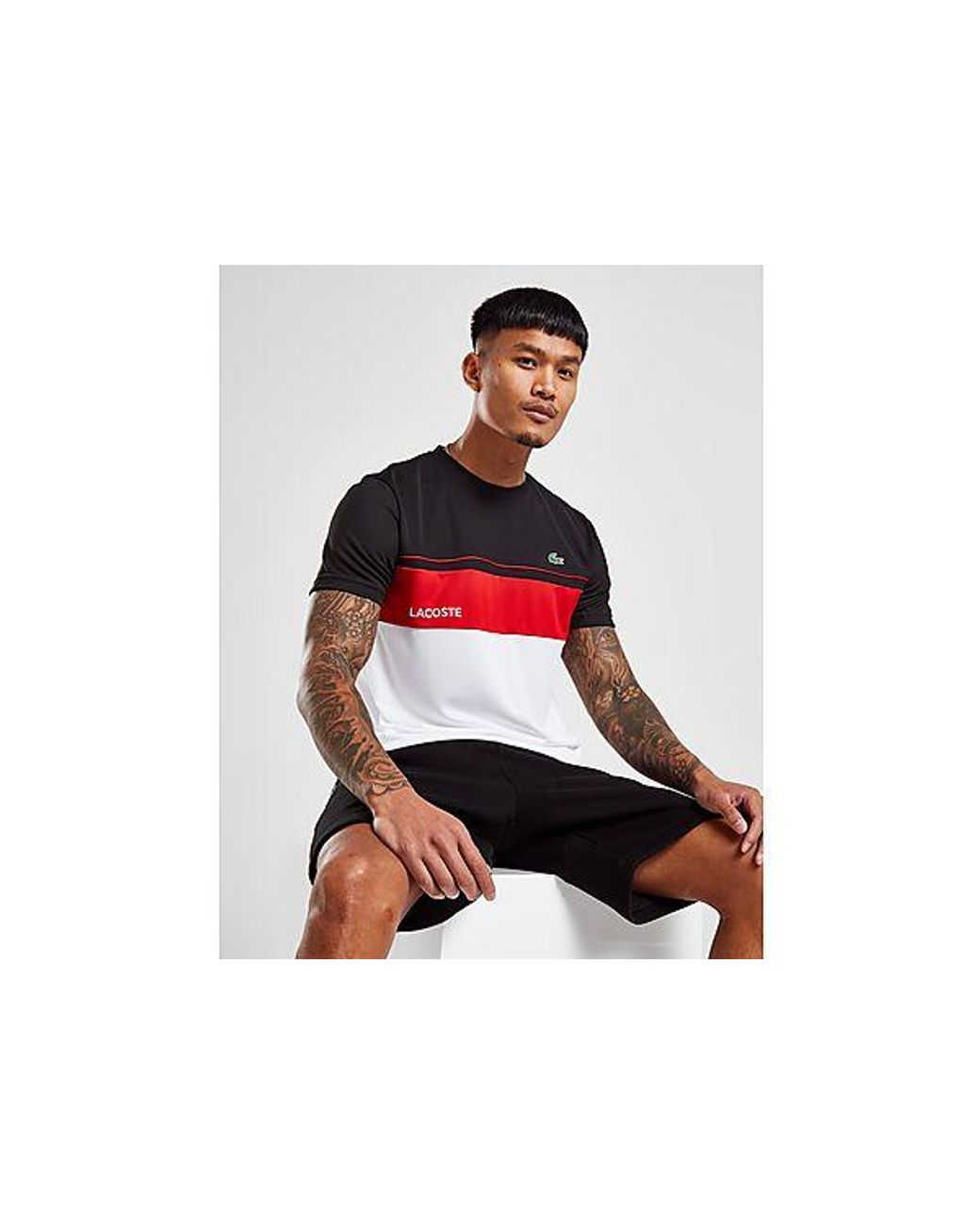 Lacoste Poly T-shirt in Black for Men | Lyst