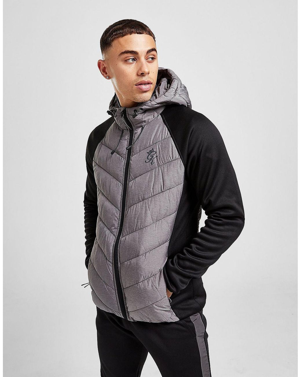 Gym King Hybrid Bubble Jacket in Grey for Men Lyst UK