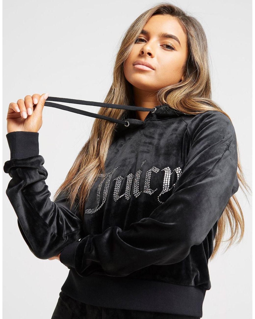 juicy couture black velour hoodie