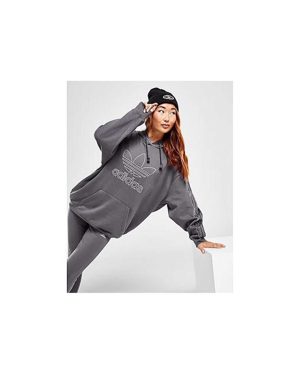 adidas Originals Outline Overhead Hoodie in Black Lyst UK